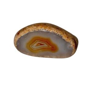 Banded Agate Lapidary Polished Rock Hounding‎ 3.6 Oz Jewelry Making Rock Garden